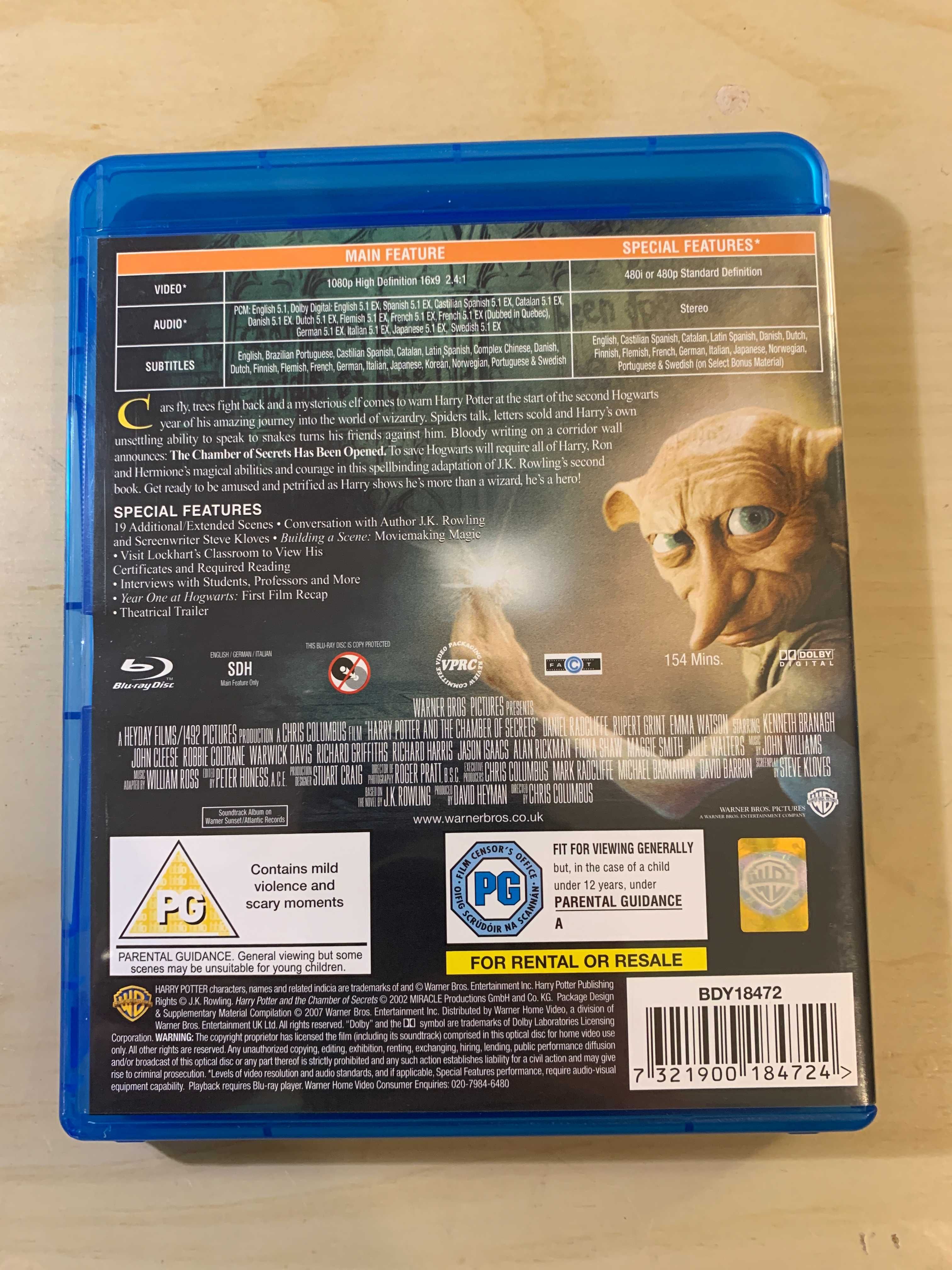 Harry Potter and The Chamber of Secrets - Blu-ray