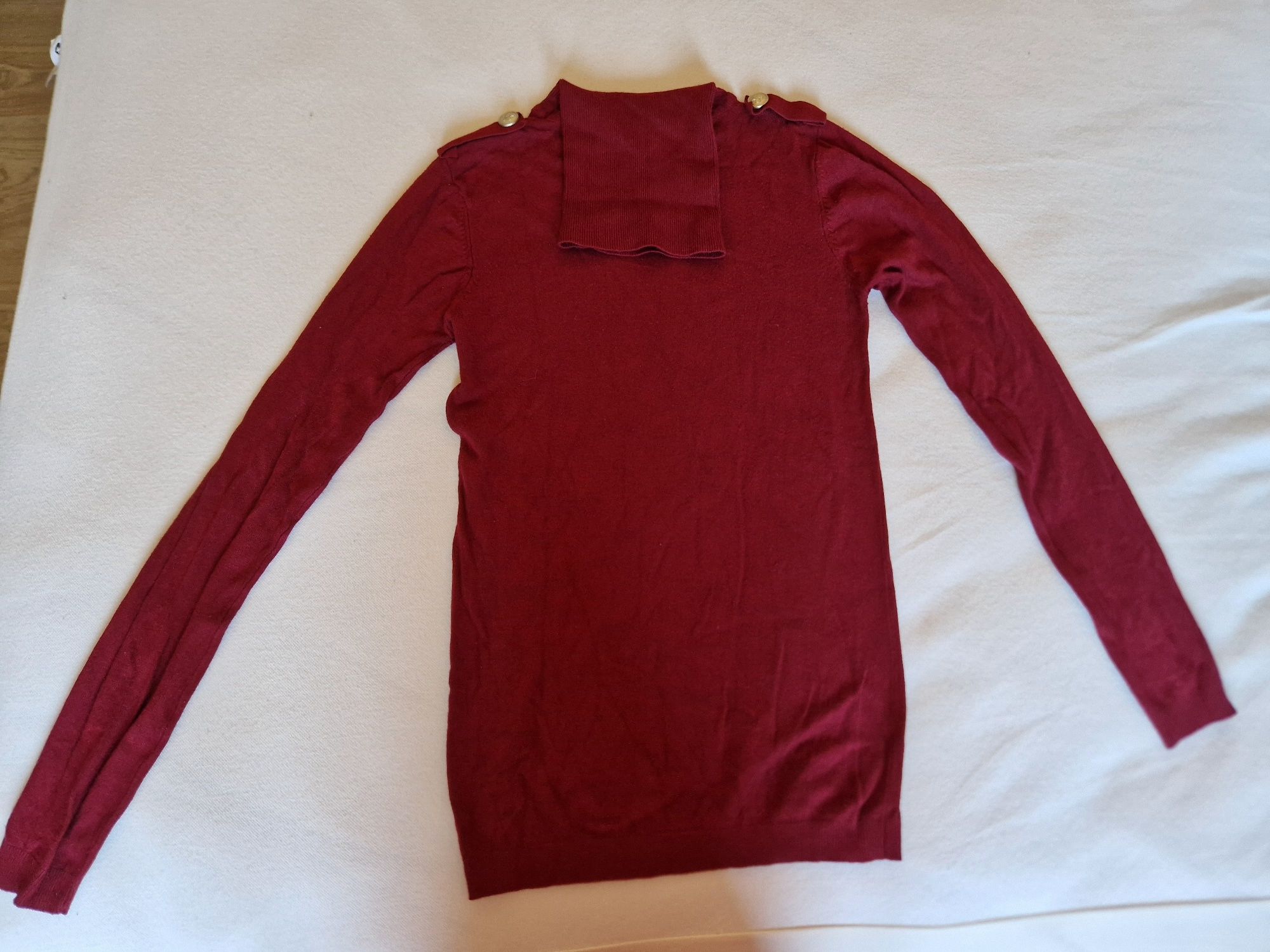 Camisola malha manga comprida com gola alta