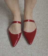Sandały klapki Zara czerwone rozm 37
