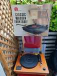 Gramofon 1BYONE drewniany z drewna do płyt winylowych Vinyl USB AUX