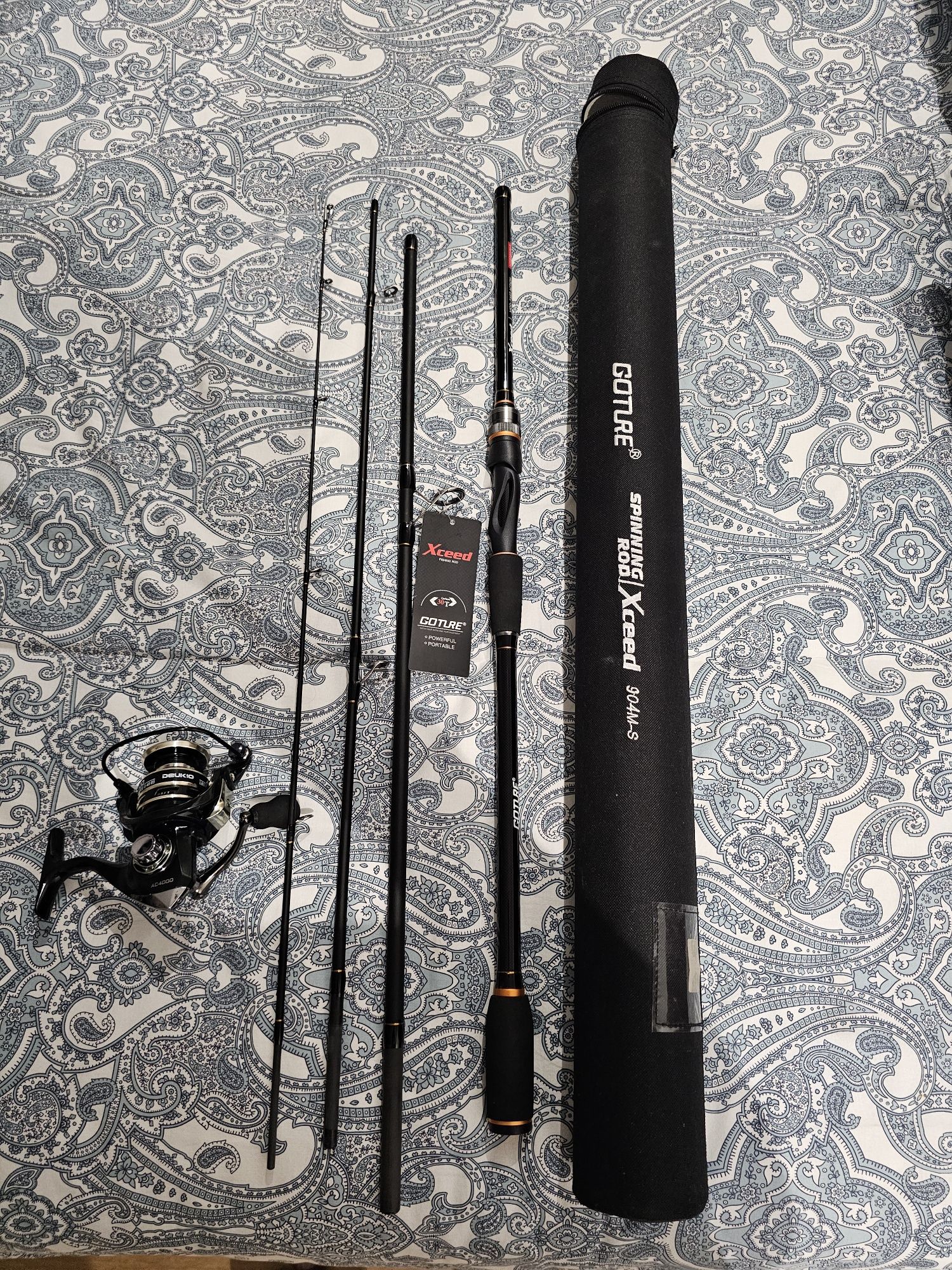 Cana 3 Metros  4 Encaixes  Carbono  Nova + Carreto 4000 novo Com Estoj
