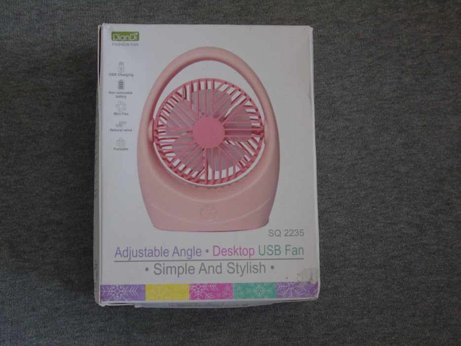 Акумуляторний настільний міні вентилятор USB 2 режими з кутом нахилу