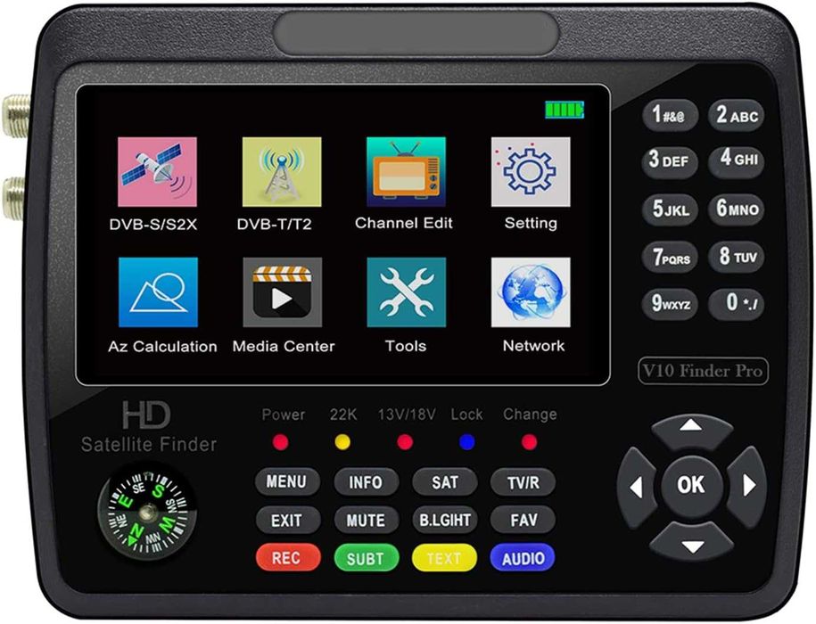 V10 Dla satelitarnego miernika sygnału wyszukiwarki HD satelita