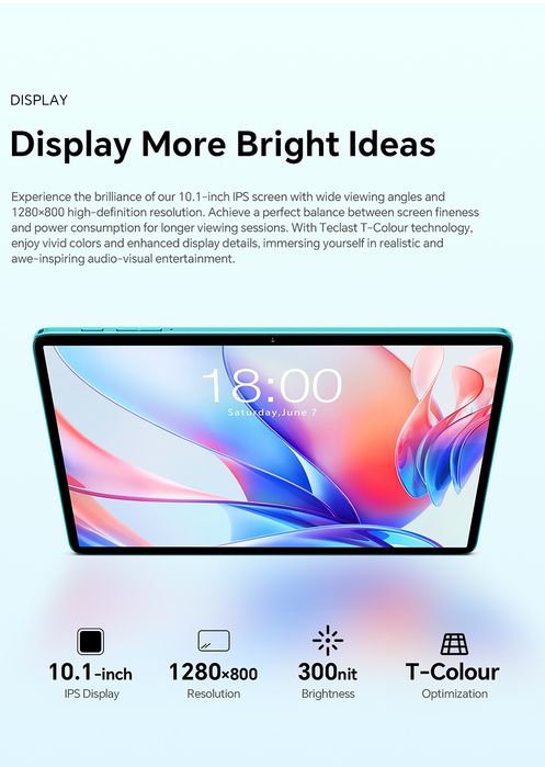 Планшет 10" Teclast P30 4/128gb +6gb +Клавиатура
