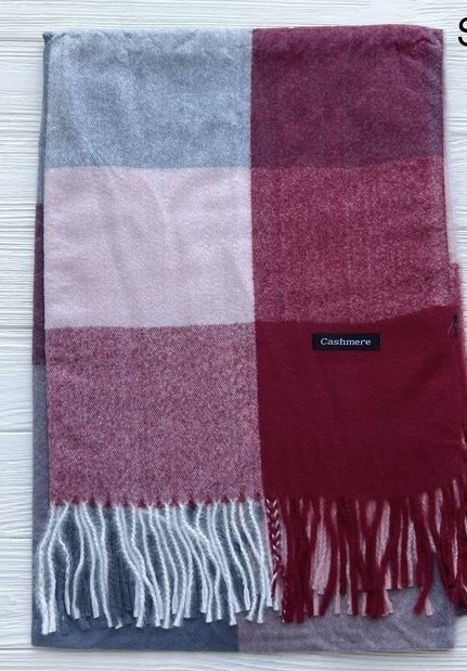 Жіночий кашеміровий шарф в клітинку 73см на 170 см