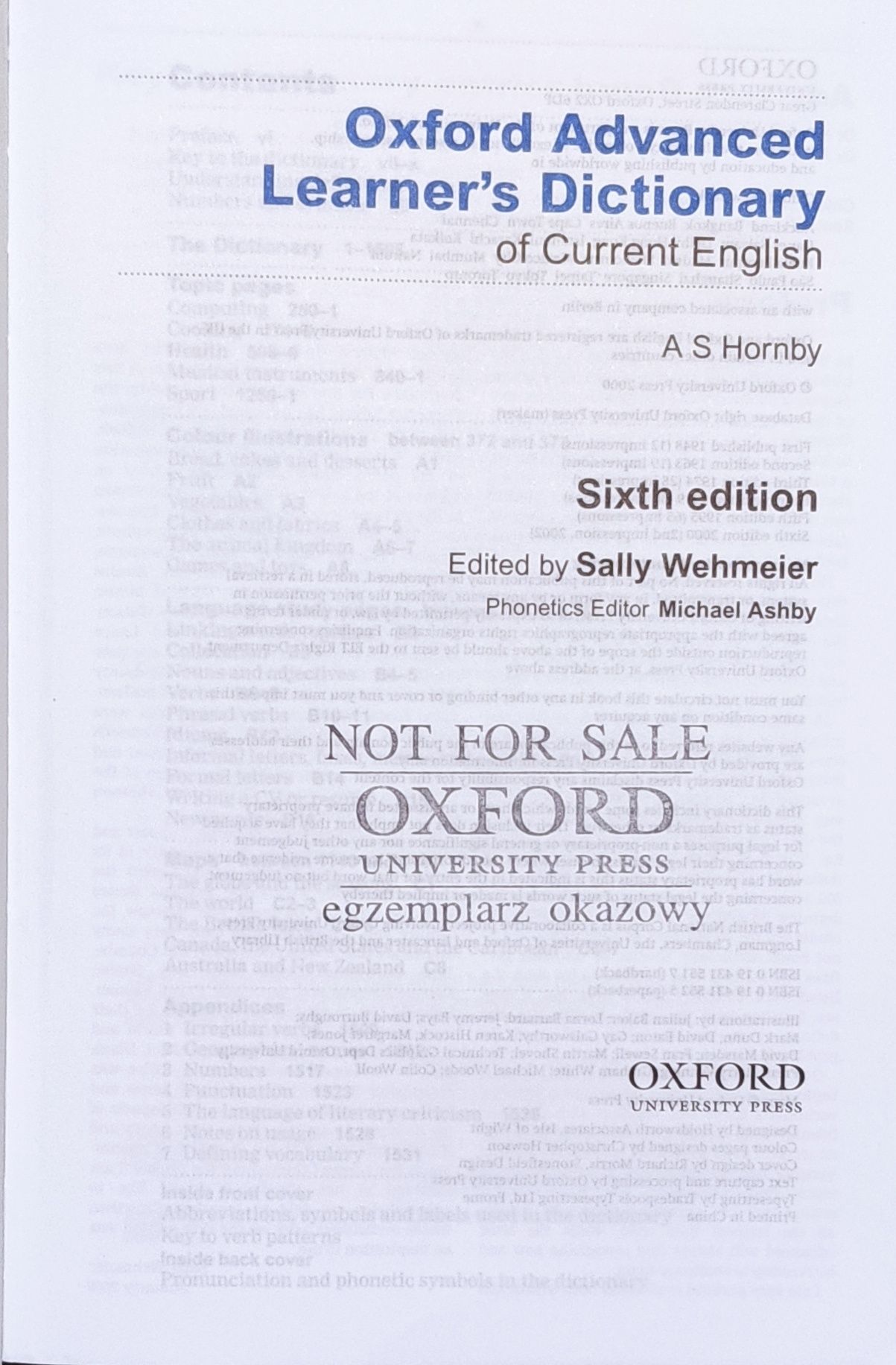 Oxford Advanced Lerner's Dictionary słownik