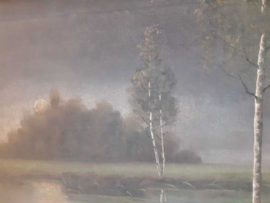 przedwojenny obraz olejny