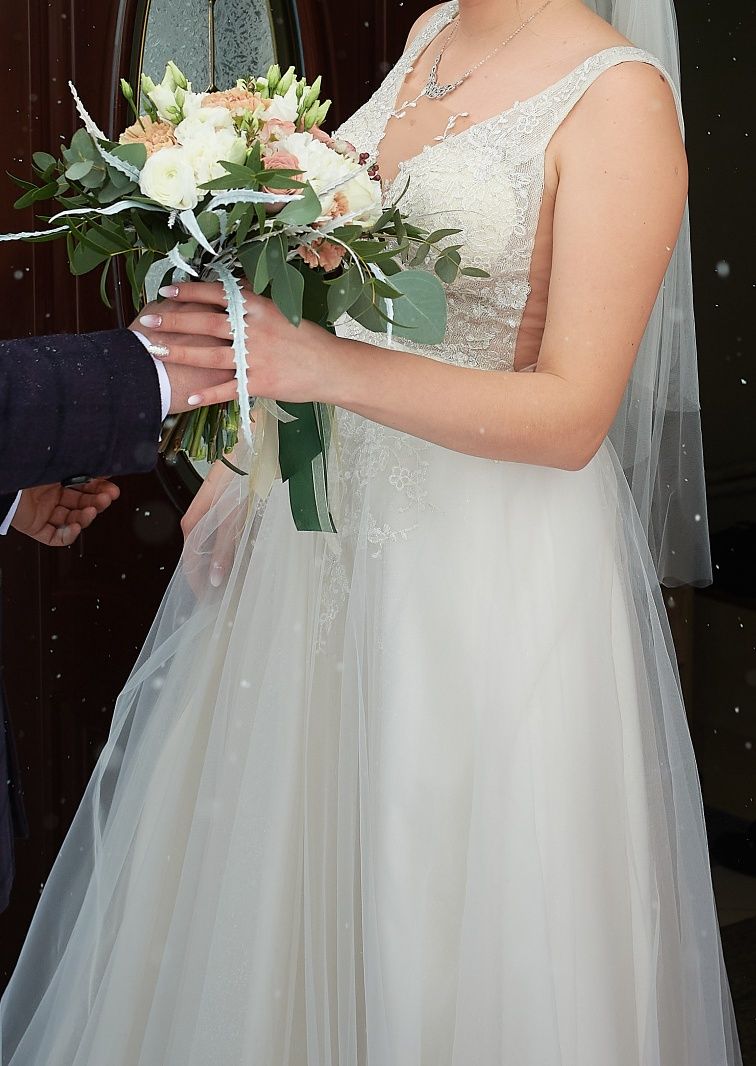 Suknia ślubna kwiaty 3D