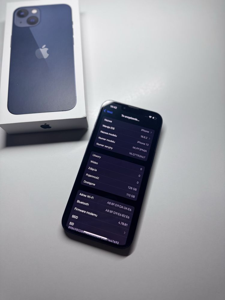 iPhone 13 128GB | Midnight | Bateria 89% | Pełen zestaw