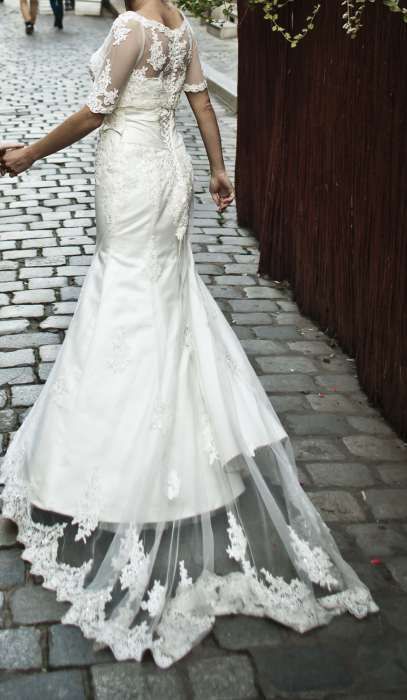 suknia ślubna ANNAIS BRIDAL GEMMA 34 36 ECRU kremowa syrena