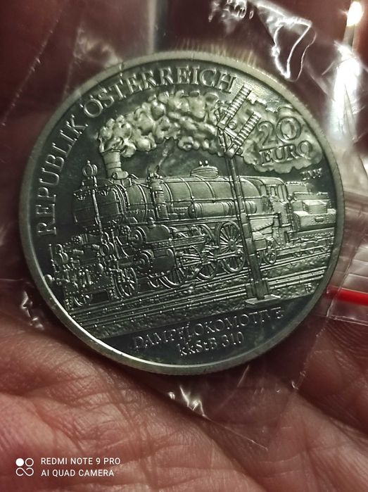 Срібна монета 20 євро Австрія