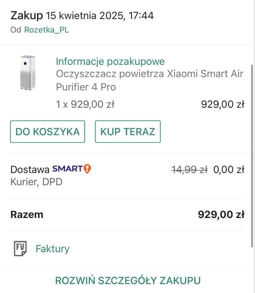 Oczyszczacz powietrza Xiaomi Smart Air Purifier 4 PRO