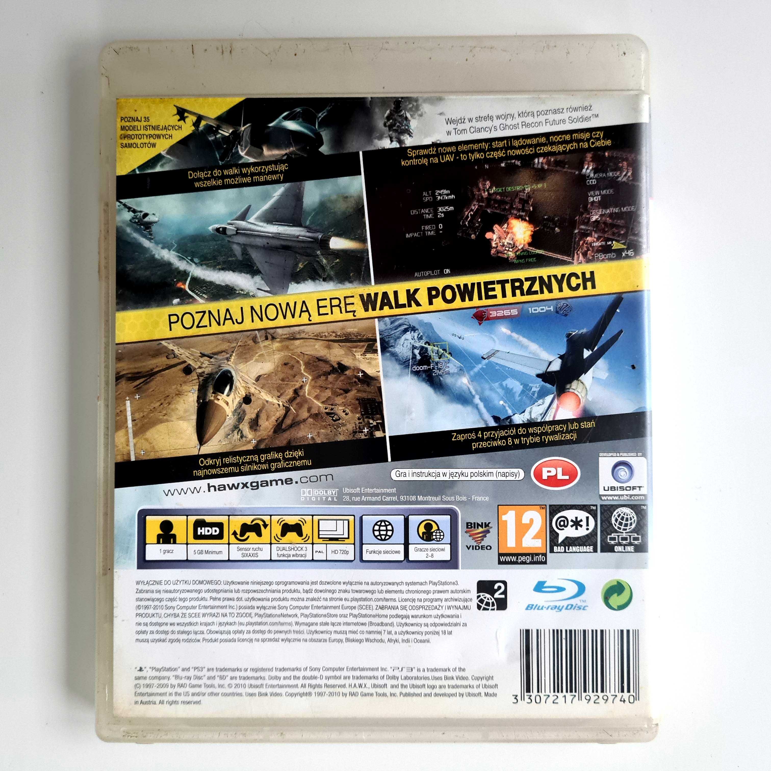 Tom Clancy's HAWX 2 PL Polskie Napisy Ps3 H.A.W.X.2 Pudełkowa