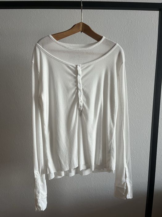 Лонг NoFaith Studios Japanese double-layered button longsleeve white