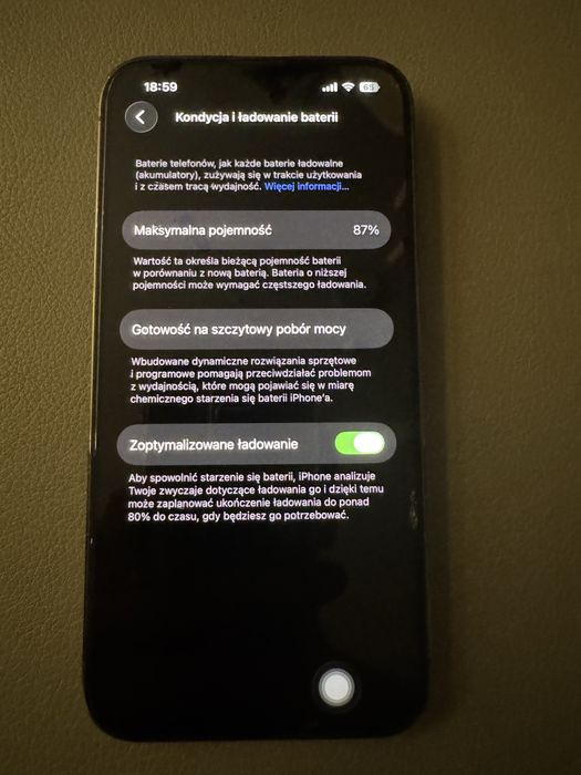 Sprzedam Iphone 13 Pro 128gb Green Warszawa 87% baterii