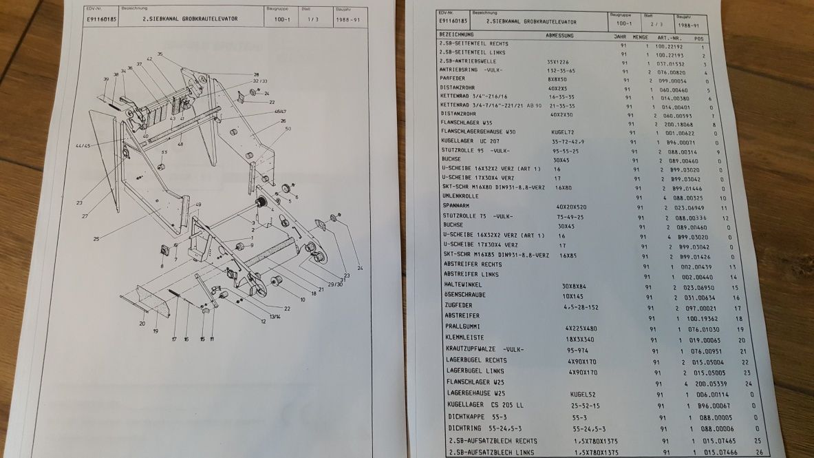 Katalog Części kombajn Grimme SL-750/800