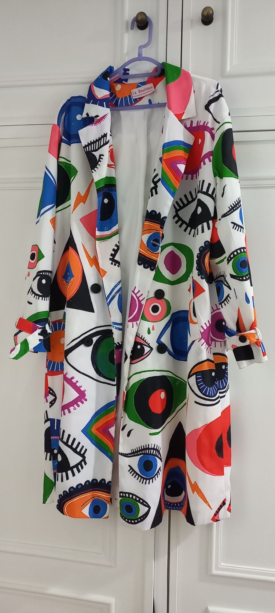 Casaco comprido com padrao super original, oversize