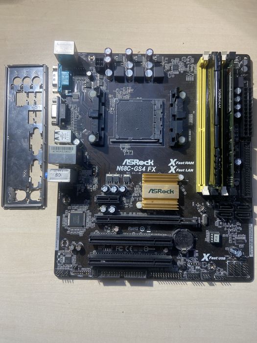 Материнская плата asrock n68c-gs4 fx + 8gb ram ddr3