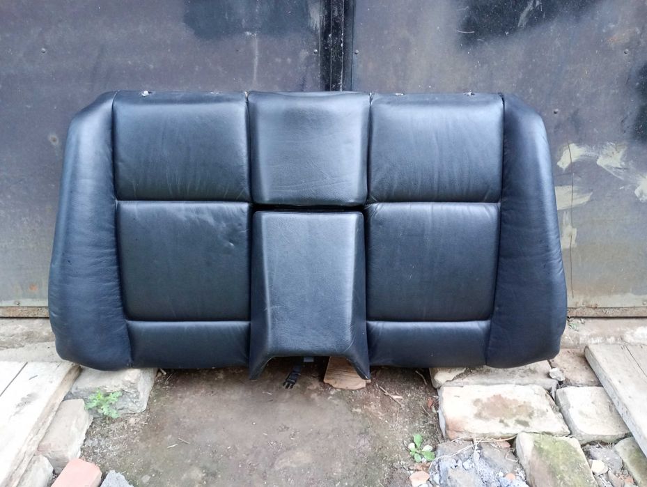 Oparcie kanapa czarna skóra skórzana pod zagłówki BMW E36 Cabrio M3