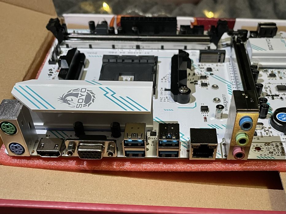 Материнская плата SOYO B450M AM4 Ryzen 1000-5000 DDR4 до 64 ГБ