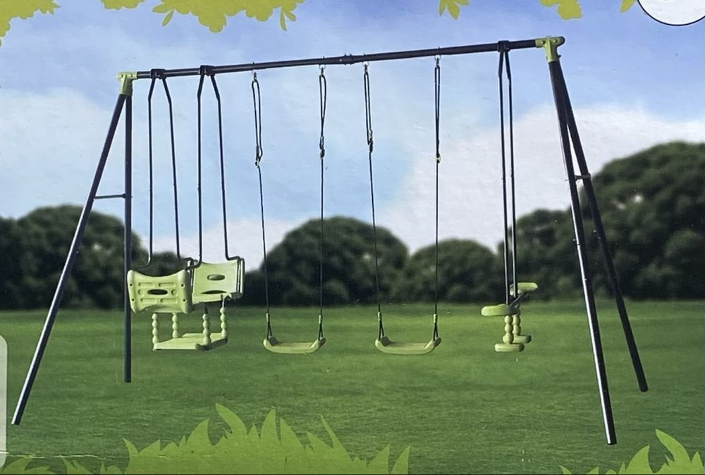 Huśtawka ogrodowa poczwórna dla dzieci