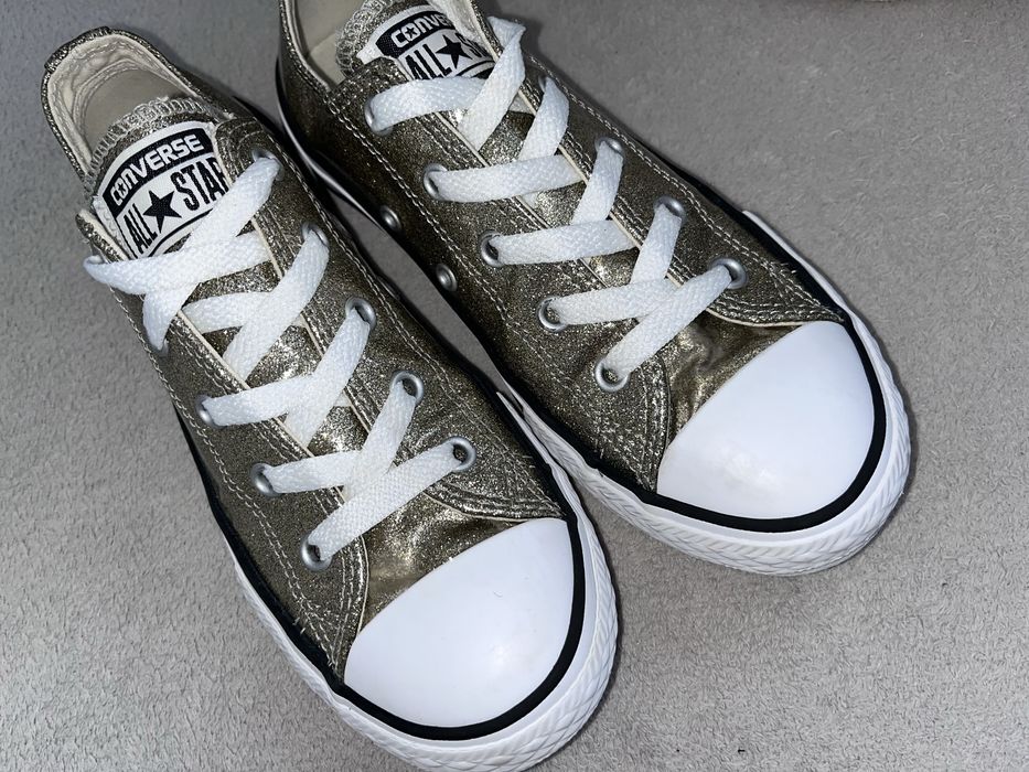 Converse conversy r.33 wkł.20cm złote brokat