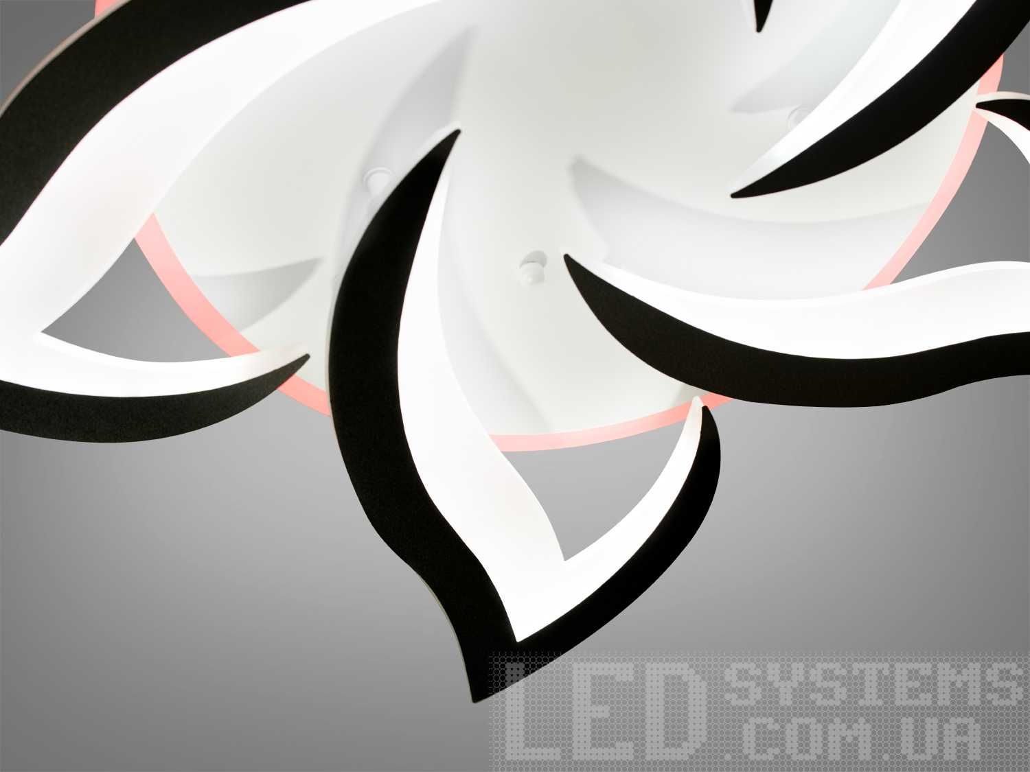 LED-люстра у спальню з пультом, чорна або біла, 75W на 11м2 8146/5BK