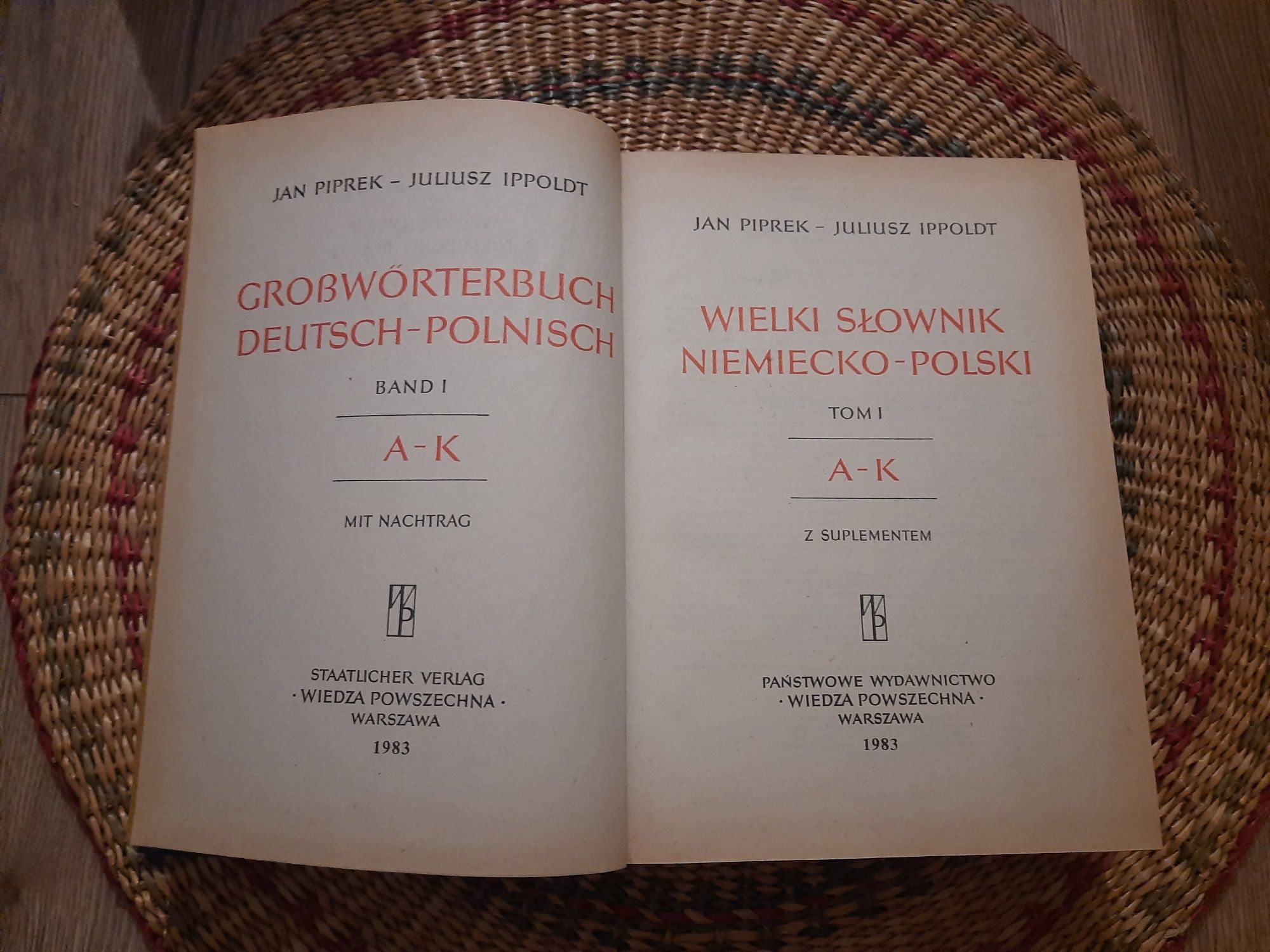 Wielki słownik Niemiecko - Polski - Tom 1