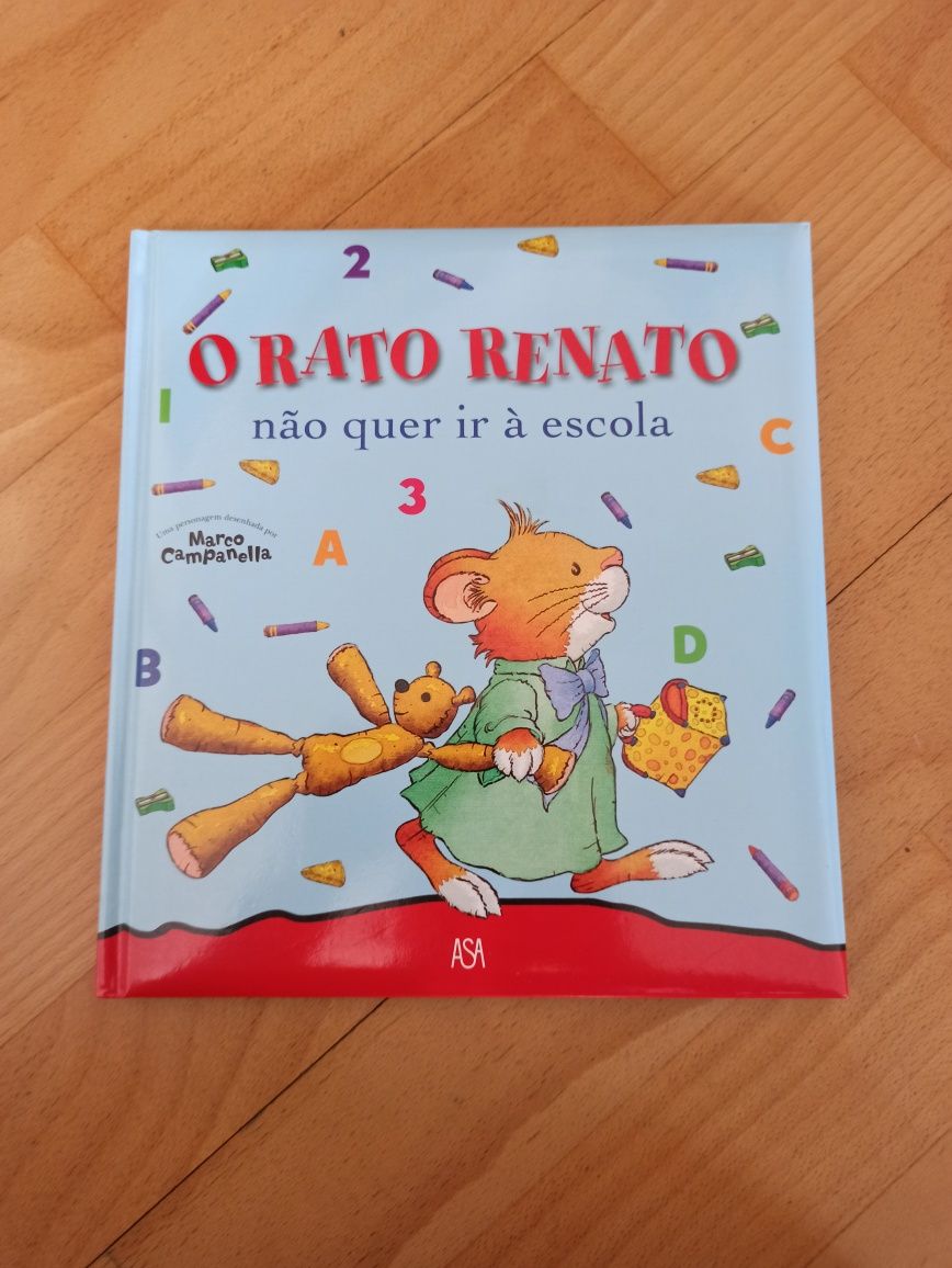 Livro O Rato Renato não quer ir à escola