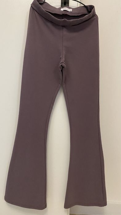 Legginsy name it dzwony gładkie zgaszony fiolet 146