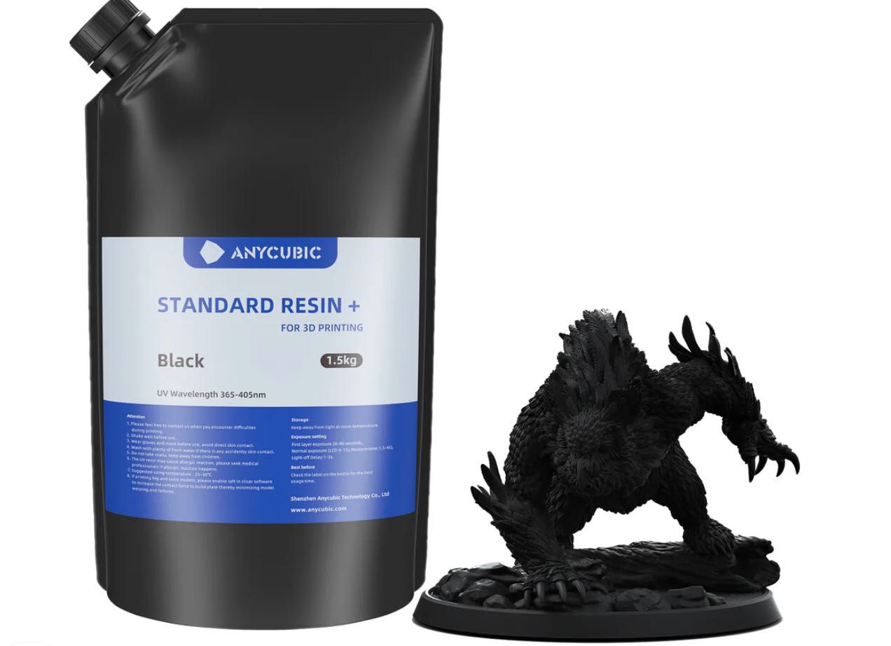 Anycubic Standard Colored UV Resin Standard Resin+ 1.5KG Black чорна