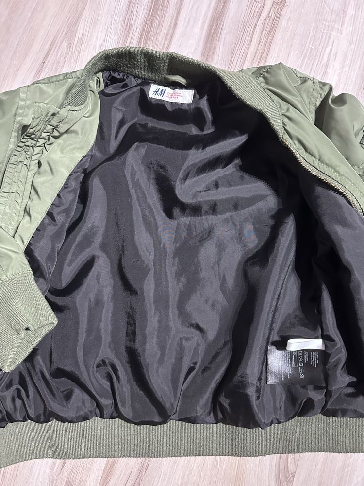 Kurtka bomberka khaki H&M r. 7-8