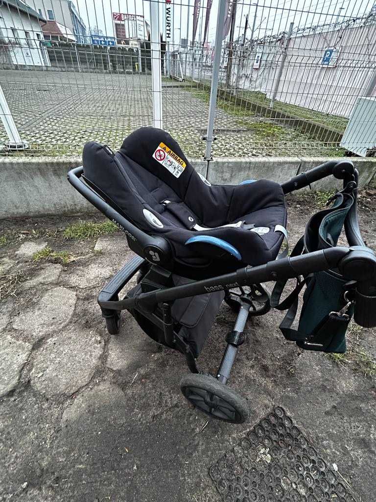 ROAN BASS NEXT wózek dziecięcy 3w1 z fotelikiem MAXI COSI CABRIO FIX