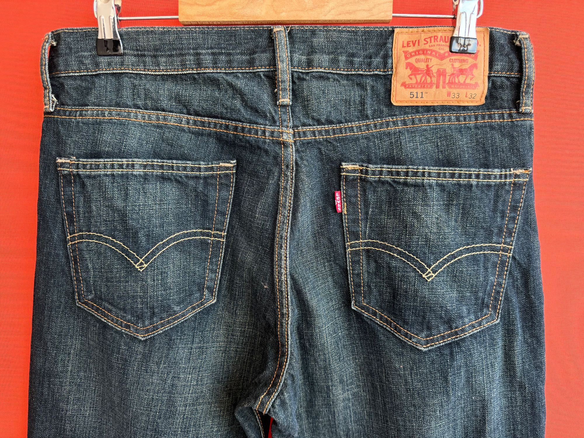 Levis Levi’s 511 оригинал мужские джинсы штаны размер 32 33 Б У