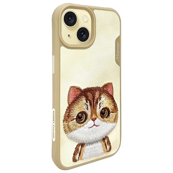 Etui Nimmy Big Eyed Pet 2.0 Cat na iPhone 15 - zielone