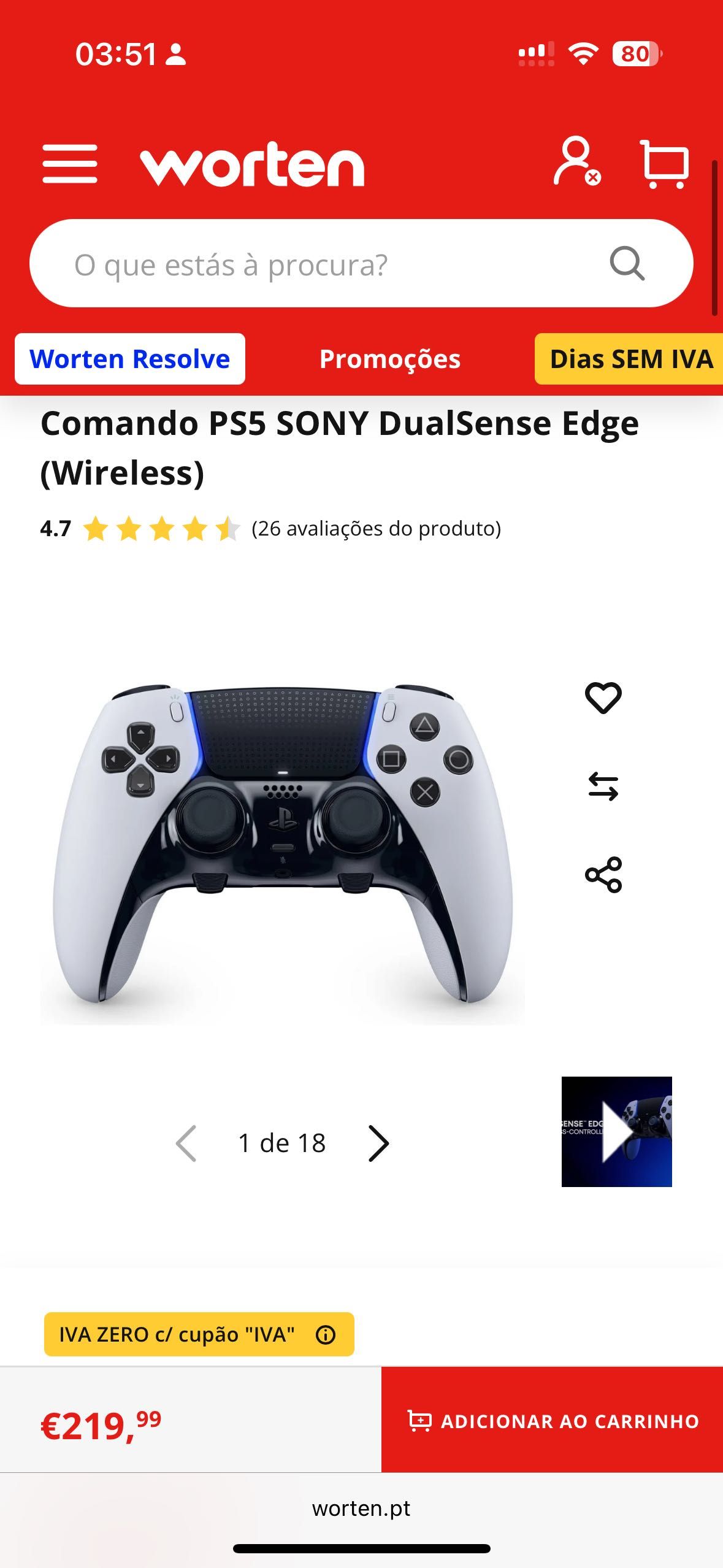 Ps5 com cd e comando dual sense edge