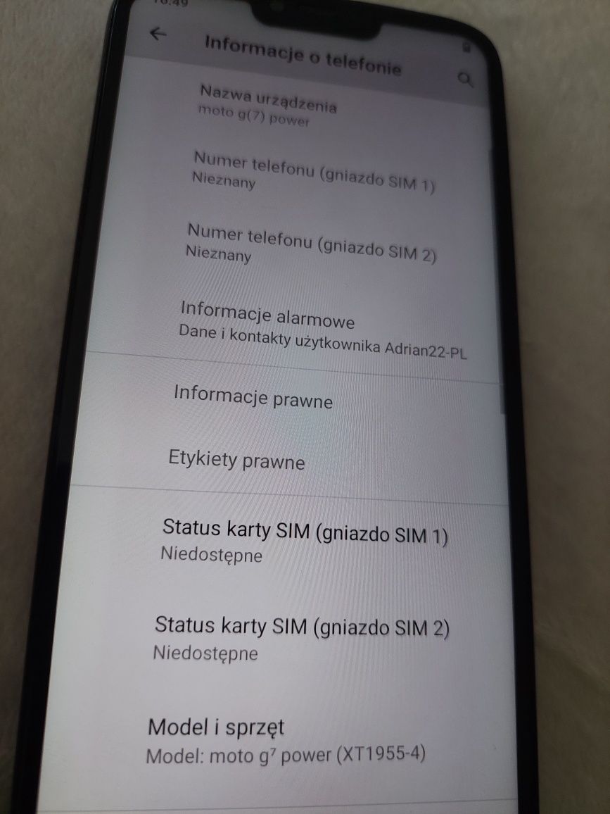 Telefon Motogola g7