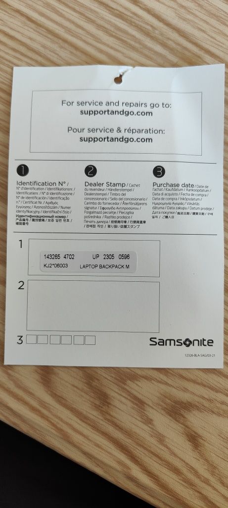 Samsonite Mochila laptop + tablet