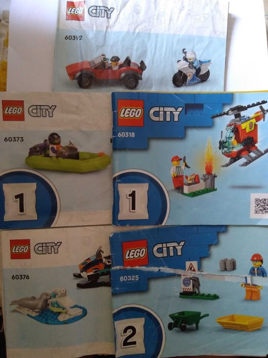інструкціі конструктора lego city 60318. 60325. 60373. 60392.