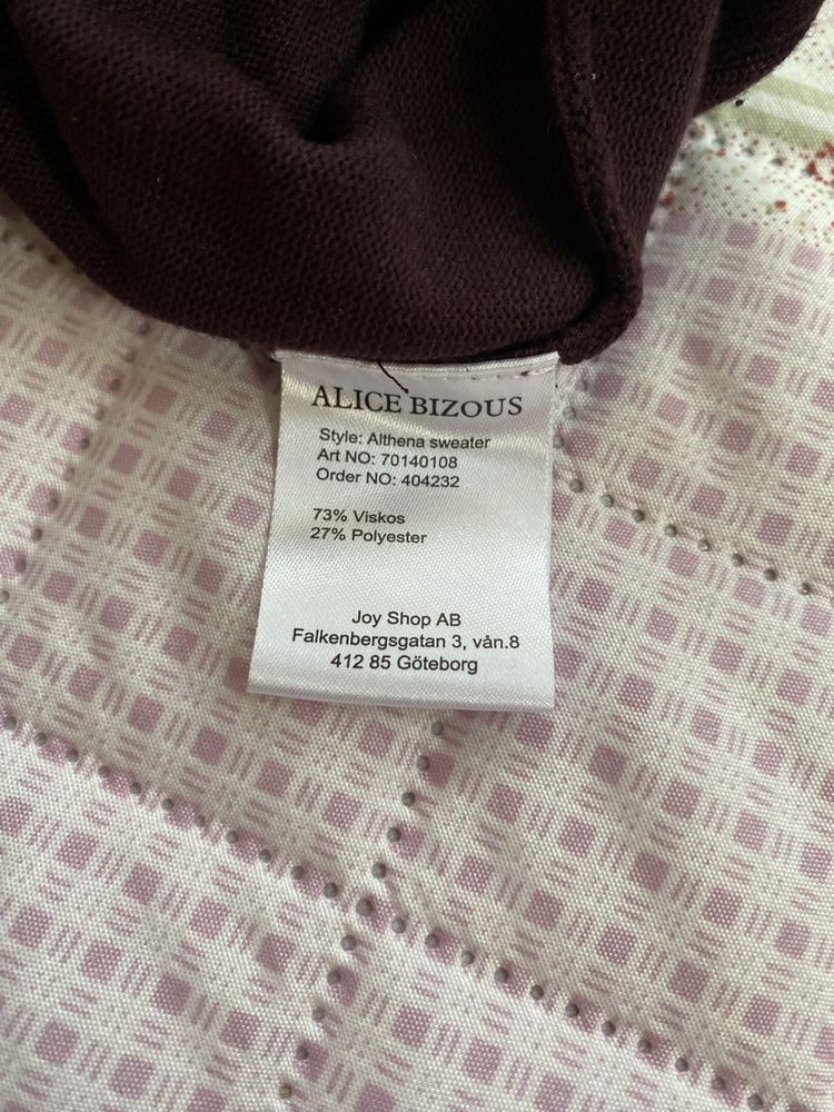 Śliwkowa bluzka na krótki rękaw S 36 vintage alice bizous wiskoza