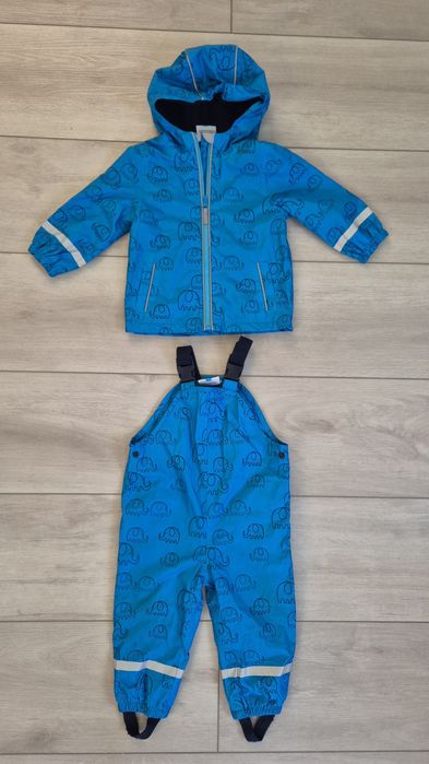 Kurtka spodnie przeciwdeszczowe ocieplane rozm. 80