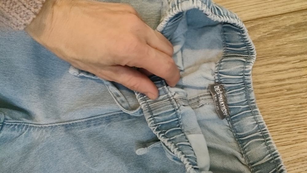 Zestaw paka ubrań jeansy wide leg i sweter sinsay hm pepco 146