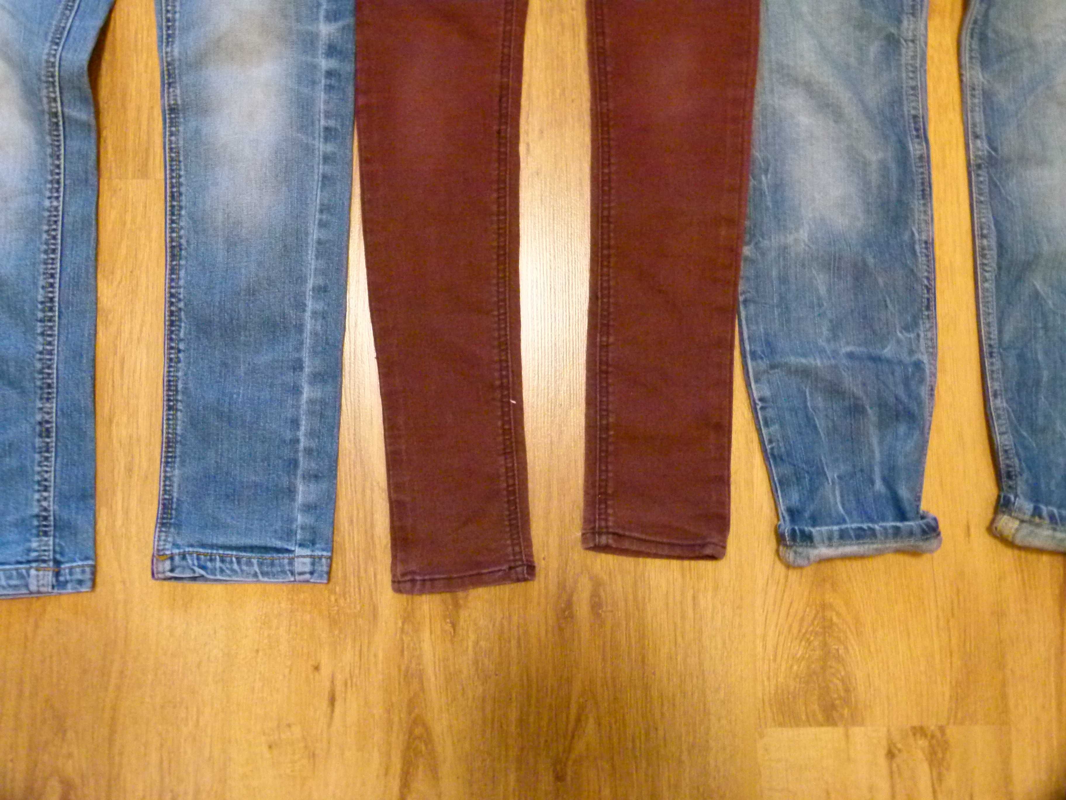 rozm 140 zestaw 3x spodnie jeans