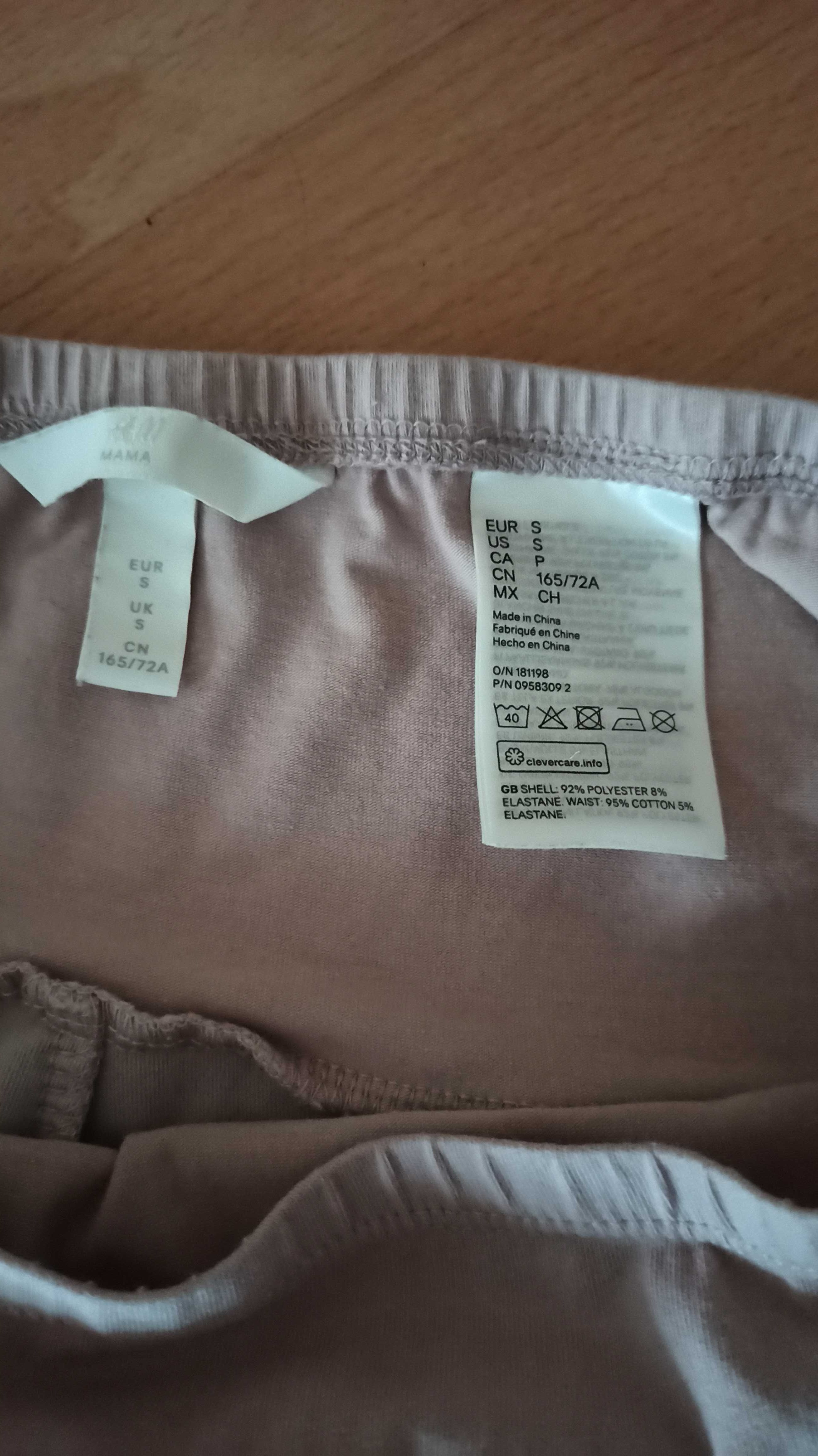 Spodnie ciążowe welurowe H&M r.S