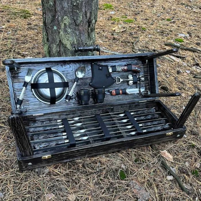 Пруміум подарунок для чоловіків, Набір шампурів у кейсі, Шампура!!