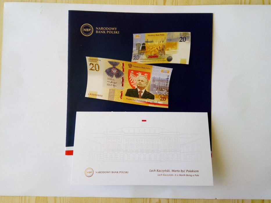 20 zł Kaczyński, "warto być Polakiem" banknot kolekcjonerski