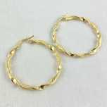 Cudowne ZŁOTE kolczyki skręcane KOŁA 3,1cm PR. 585 (14K)