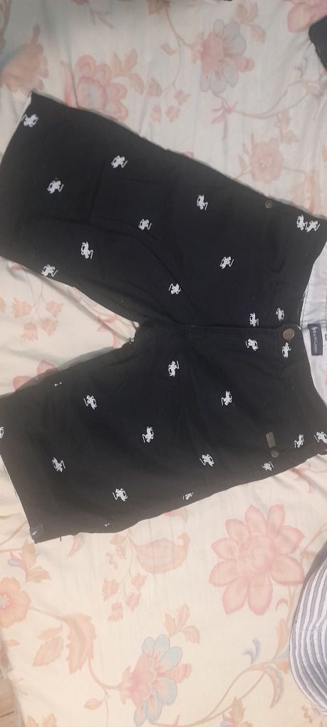 Calção da polo preto e branco