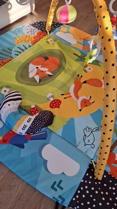 Mata interaktywna/edukacyjna 110x100cm lisek Ricokids