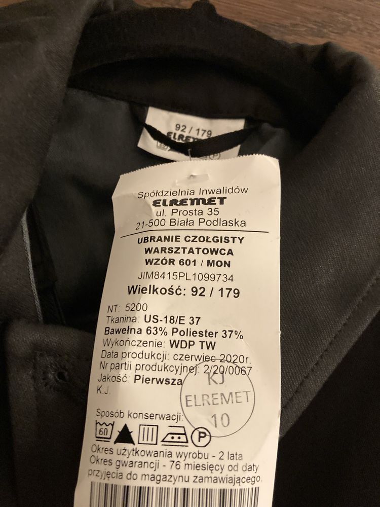 Ubranie czołgisty Letnie 92/179 MON